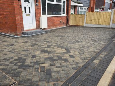 Block paved driveway