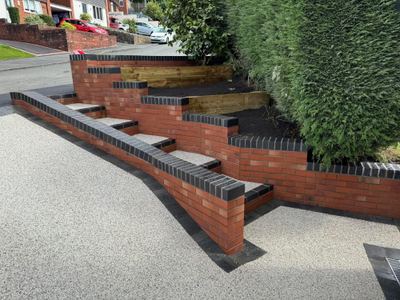 Brickwork and retaining wall