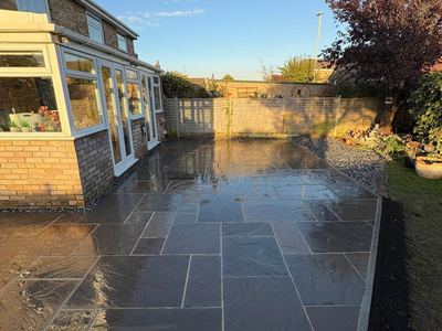 Indian sandstone patio