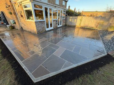 Indian sandstone patio
