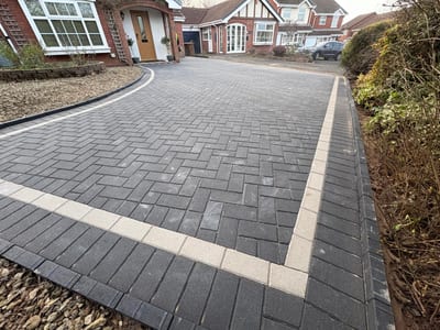 Block paving driveway