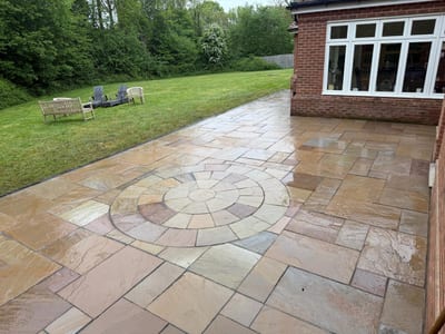 Indian sandstone patio