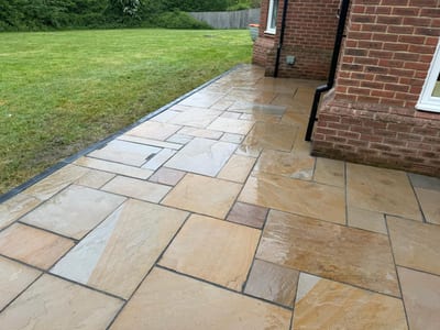 Indian sandstone patio