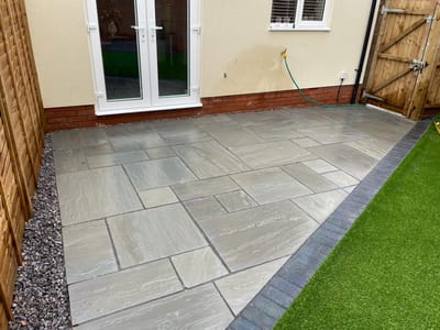 Indian sandstone patio