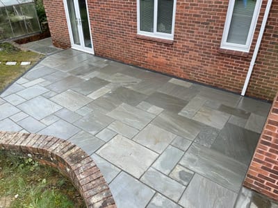 Indian sandstone patio