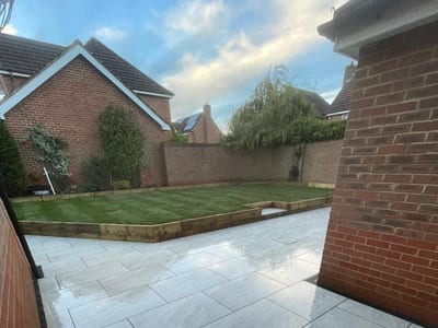 Porcelain patio