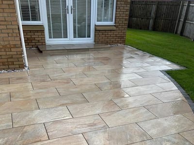 Porcelain patio